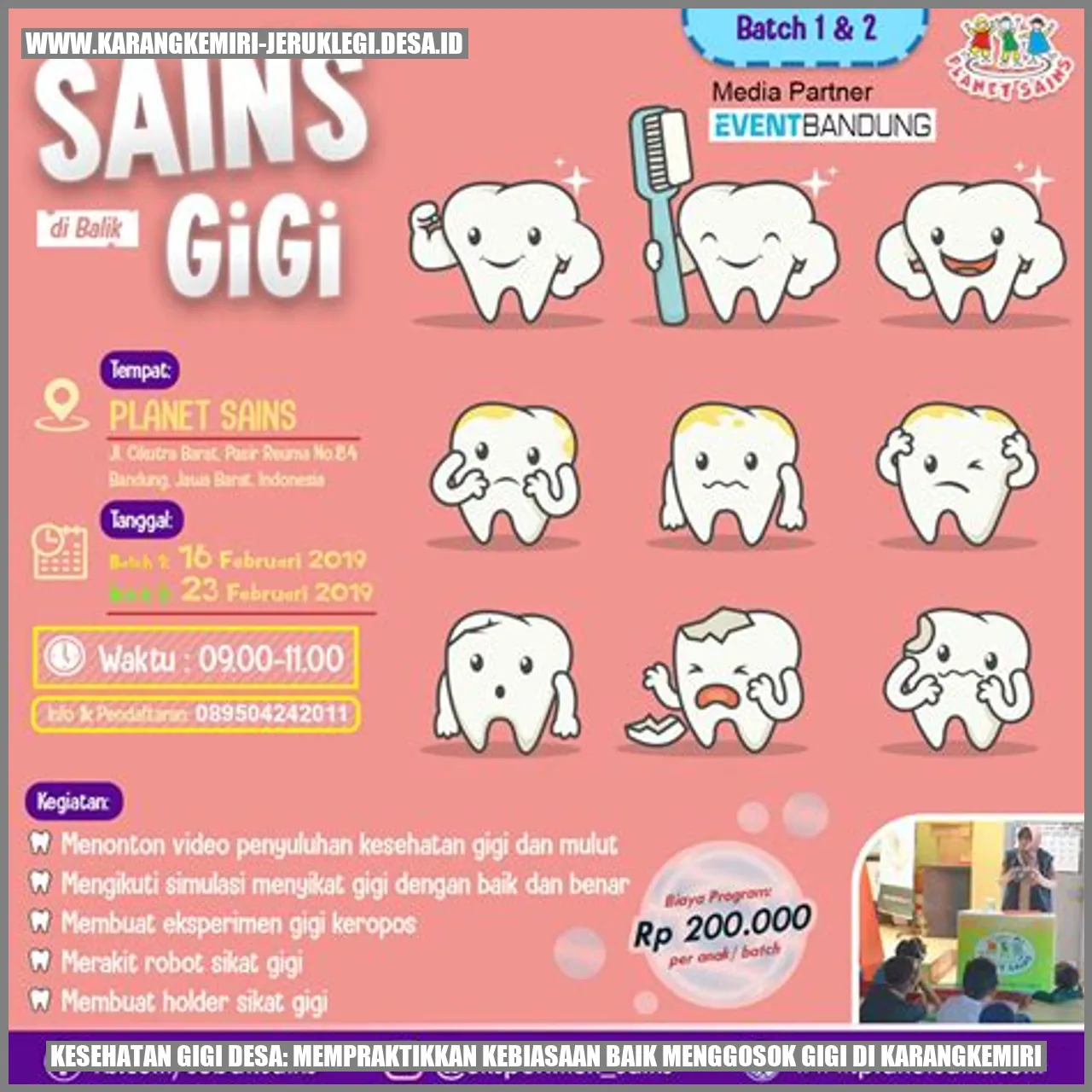 Kesehatan Gigi Desa: Mempraktikkan Kebiasaan Baik Menggosok Gigi di Karangkemiri