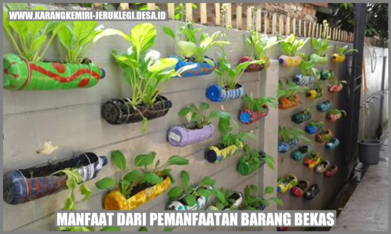 Manfaat dari Pemanfaatan Barang Bekas