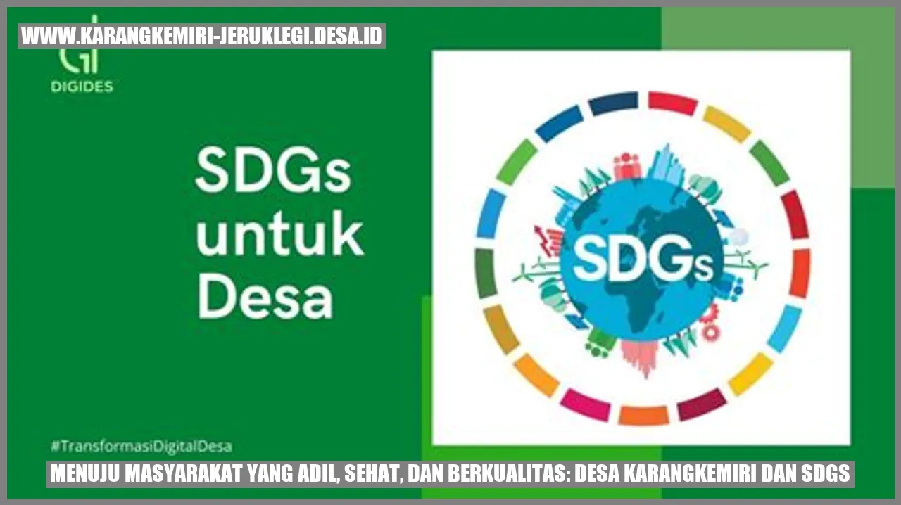 Gambar Desa Karangkemiri dan SDGs