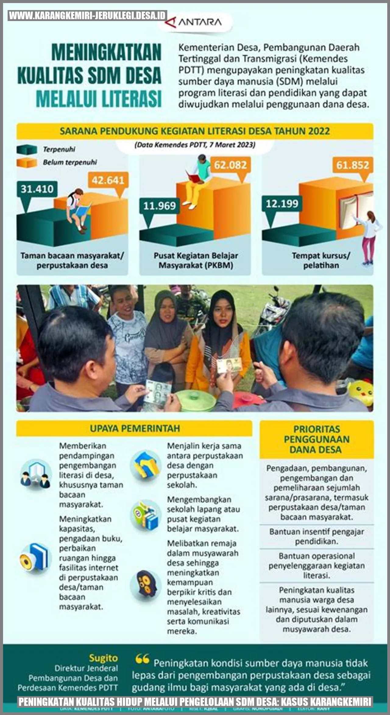 Peningkatan Kualitas Hidup Melalui Pengelolaan SDM Desa: Kasus Karangkemiri
